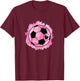 Cute Soccer Ball Women Girls Kids T-Shirt - T-Shirt | Maroon