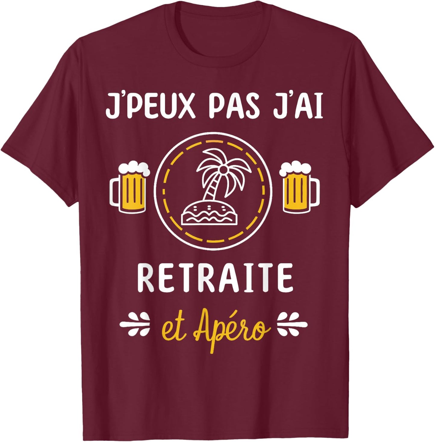 I Can't Have Retirement , Black, S T-Shirt - T-Shirt | Maroon