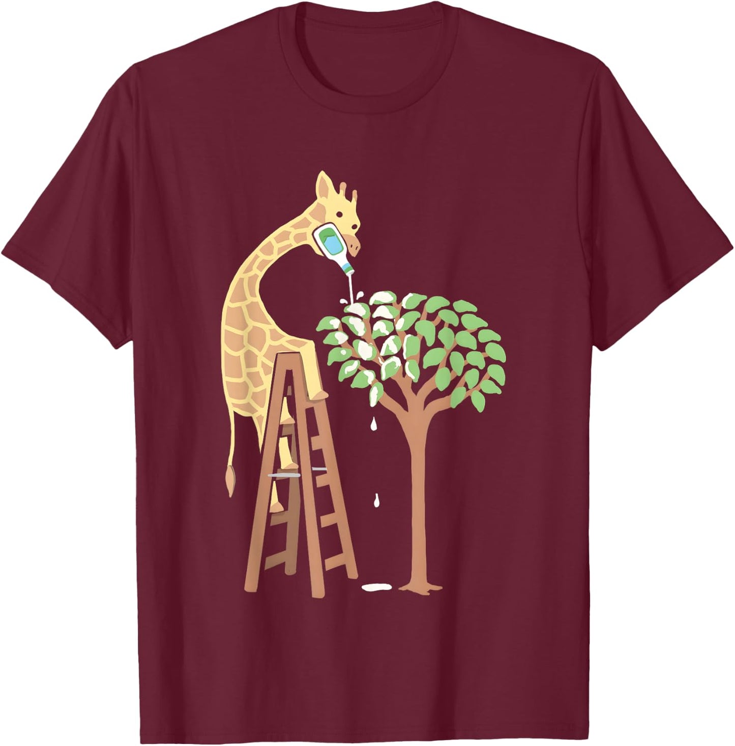 A Giraffe Who Loves Ranch T-Shirt - T-Shirt | Maroon