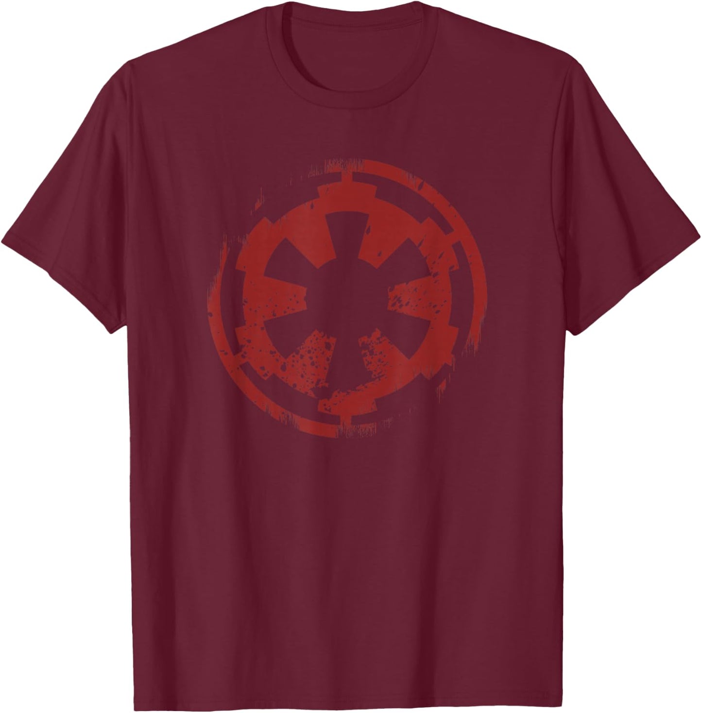 Star Wars Distressed Empire Logo Rust , black T-Shirt - T-Shirt | Maroon