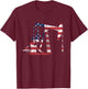 Oilfield Rig USA American Flag Oil Field Refinery Worker T-Shirt - T-Shirt | Maroon