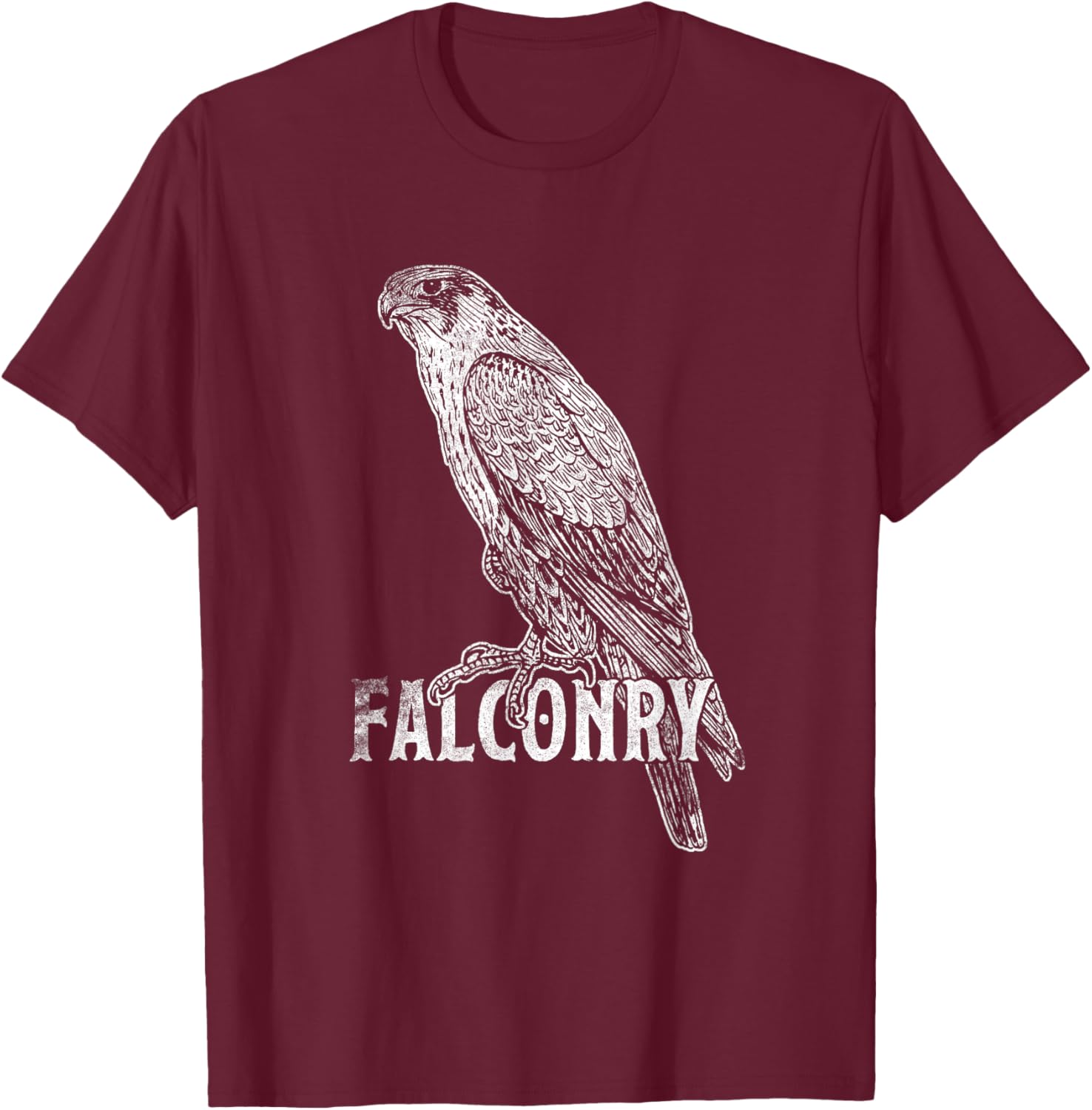 Falconry Hunting Love Birds Bird Hunter Costume T-Shirt - T-Shirt | Maroon