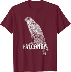 Falconry Hunting Love Birds Bird Hunter Costume T-Shirt - T-Shirt | Maroon