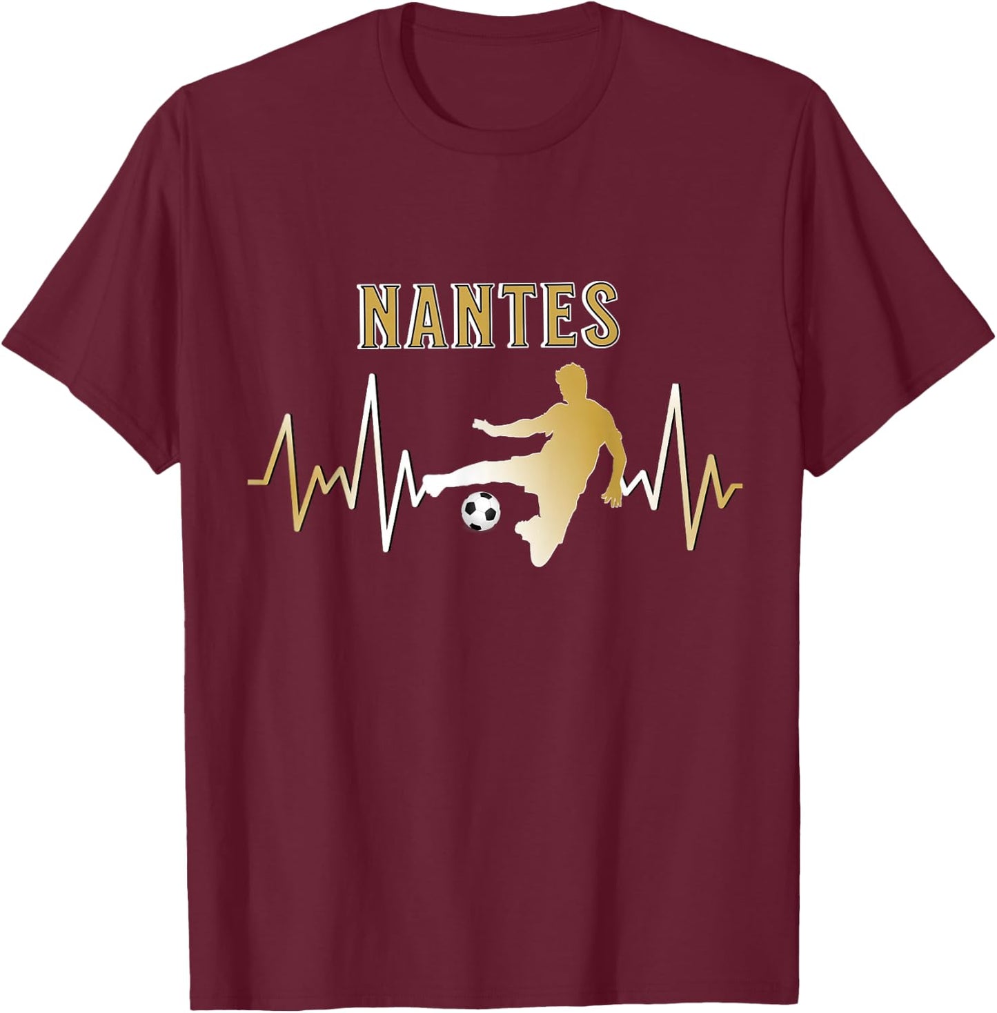 Gift Supporter Nantes Foot Nantes , Black, S T-Shirt - T-Shirt | Maroon