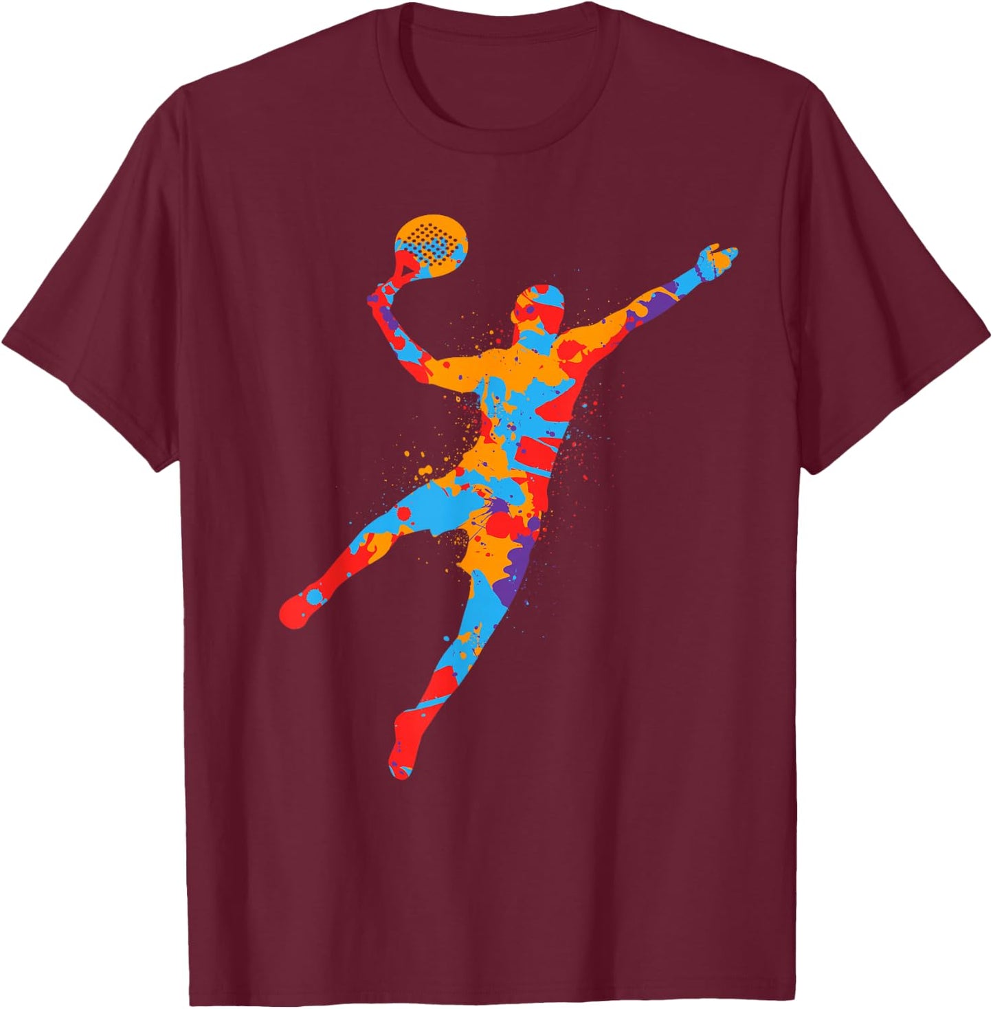 Padel Tennis Colourful Padel Player Padel Tennis Padel T-Shirt - T-Shirt | Maroon