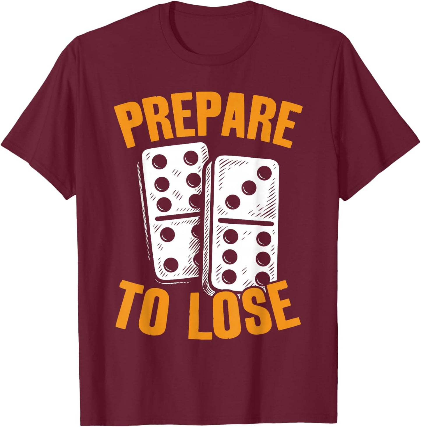 Dominoe Game Tile Game Enthusiast Graphic Domino Player T-Shirt - T-Shirt | Maroon