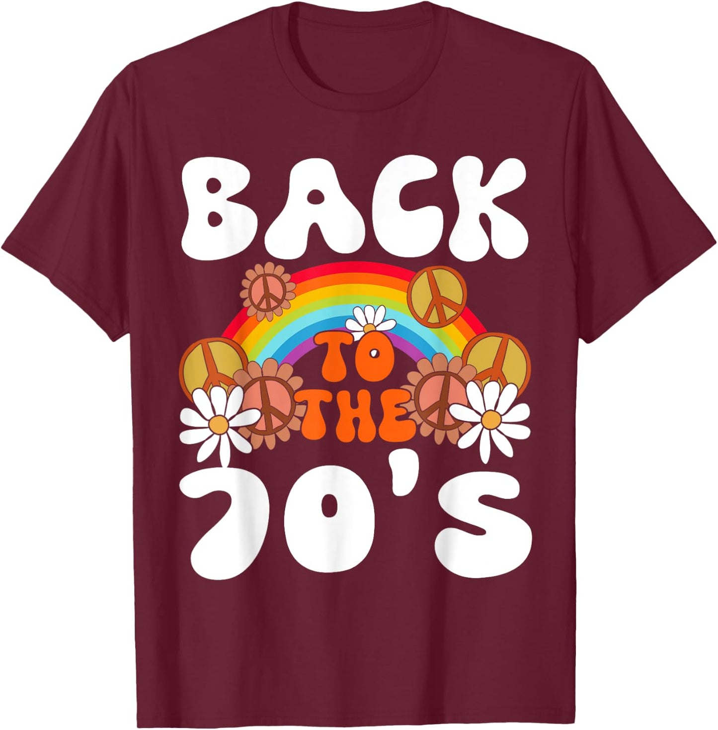 70er Jahre für 70er Jahre Retro Party Zurück in die 70er Jahre T-Shirt - T-Shirt | Maroon