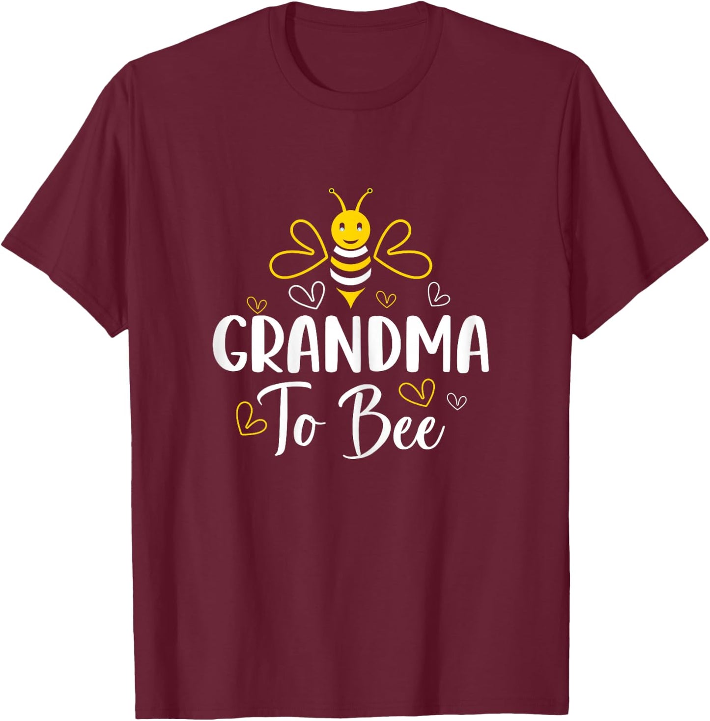 Grandma to Bee Cute Funny Pregnancy Announcement Grandma T-Shirt - T-Shirt | Maroon