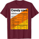 Funny Candy Corn Nutrition Facts Halloween matching T-Shirt - T-Shirt | Maroon