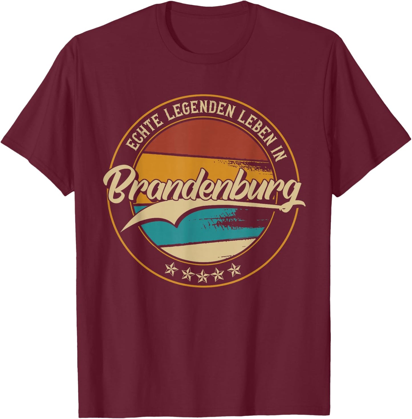 Brandenburg meine Heimat | Heimatliebe & Geburtsort , black T-Shirt - T-Shirt | Maroon