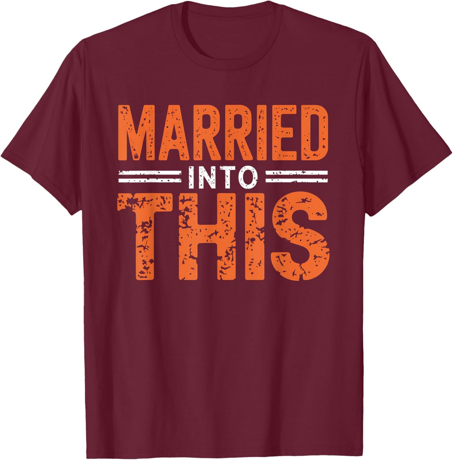 Vintage Married Into This Cleveland T-Shirt - T-Shirt | Maroon