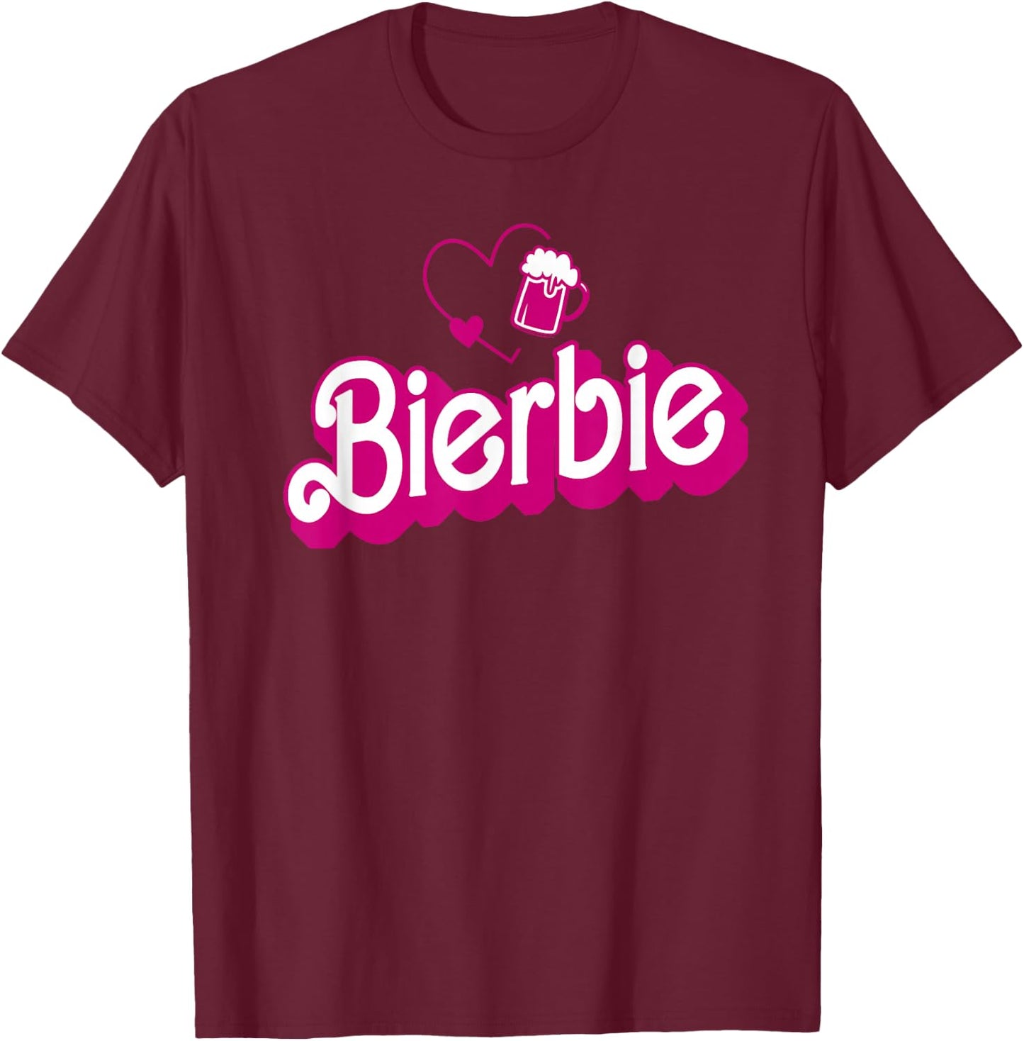 Retro Beer Pun Bar Pub Men Women Funny Beer , black T-Shirt - T-Shirt | Maroon