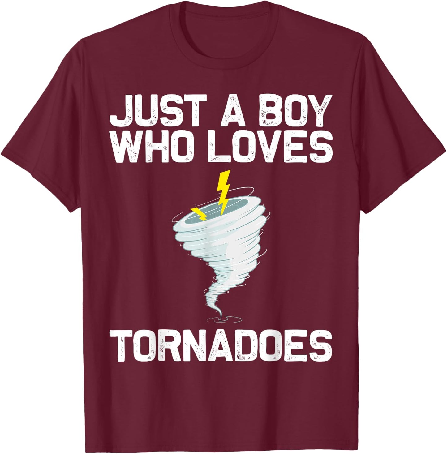 Funny Tornado Gift Boys Kids Hurricane Weather Chaser T-Shirt - T-Shirt | Maroon