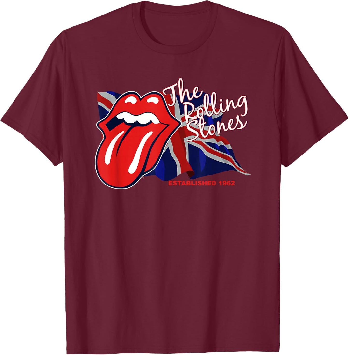 The Rolling Stones UK Flag T-Shirt - T-Shirt | Maroon