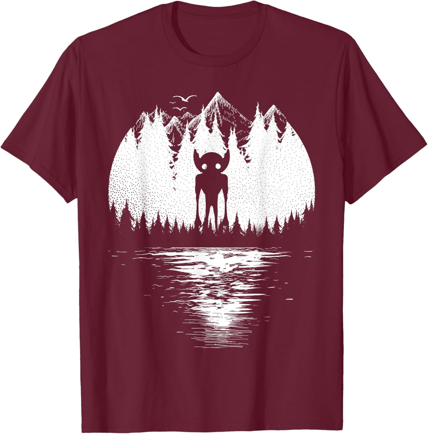 Hopkinsville Goblins Cryptozoology Women! Cryptid T-Shirt - T-Shirt | Maroon