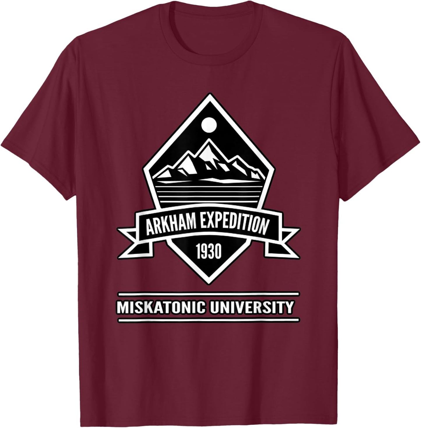 HP Lovecraft theme Arctic mountaineering T-Shirt - T-Shirt | Maroon