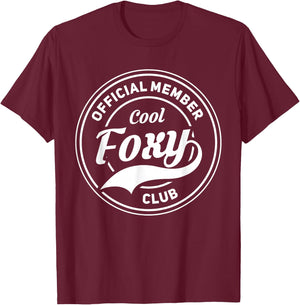Official Member Cool Foxy Club T-Shirt - T-Shirt | Maroon