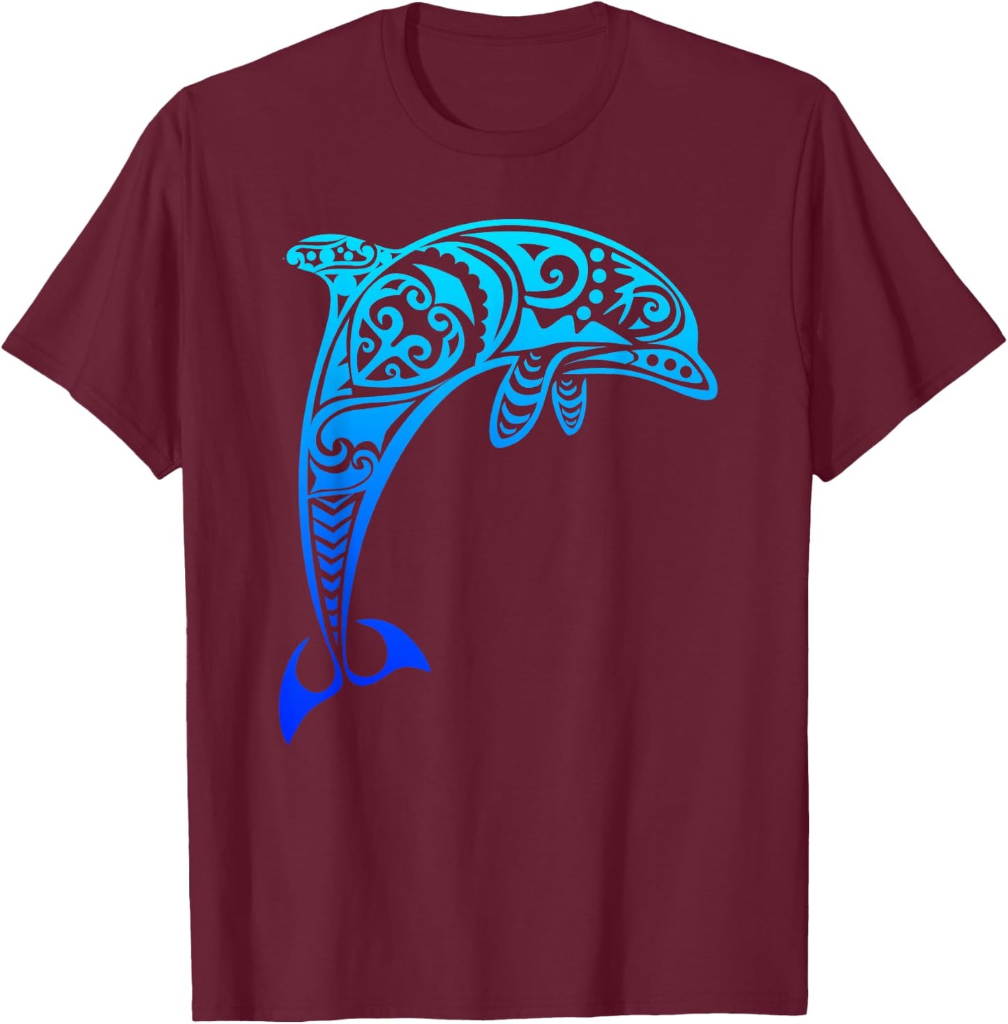 Dolphin Vintage Retro Throwback Vacation Small T-Shirt - T-Shirt | Maroon