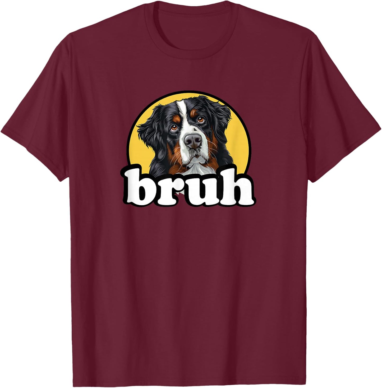 Kids Bro Bruh Bernese Mountain Dog Lover T-Shirt - T-Shirt | Maroon