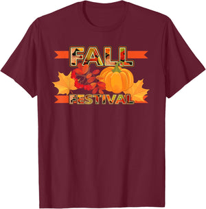 Fall Festival Christian Fall Season T-Shirt - T-Shirt | Maroon