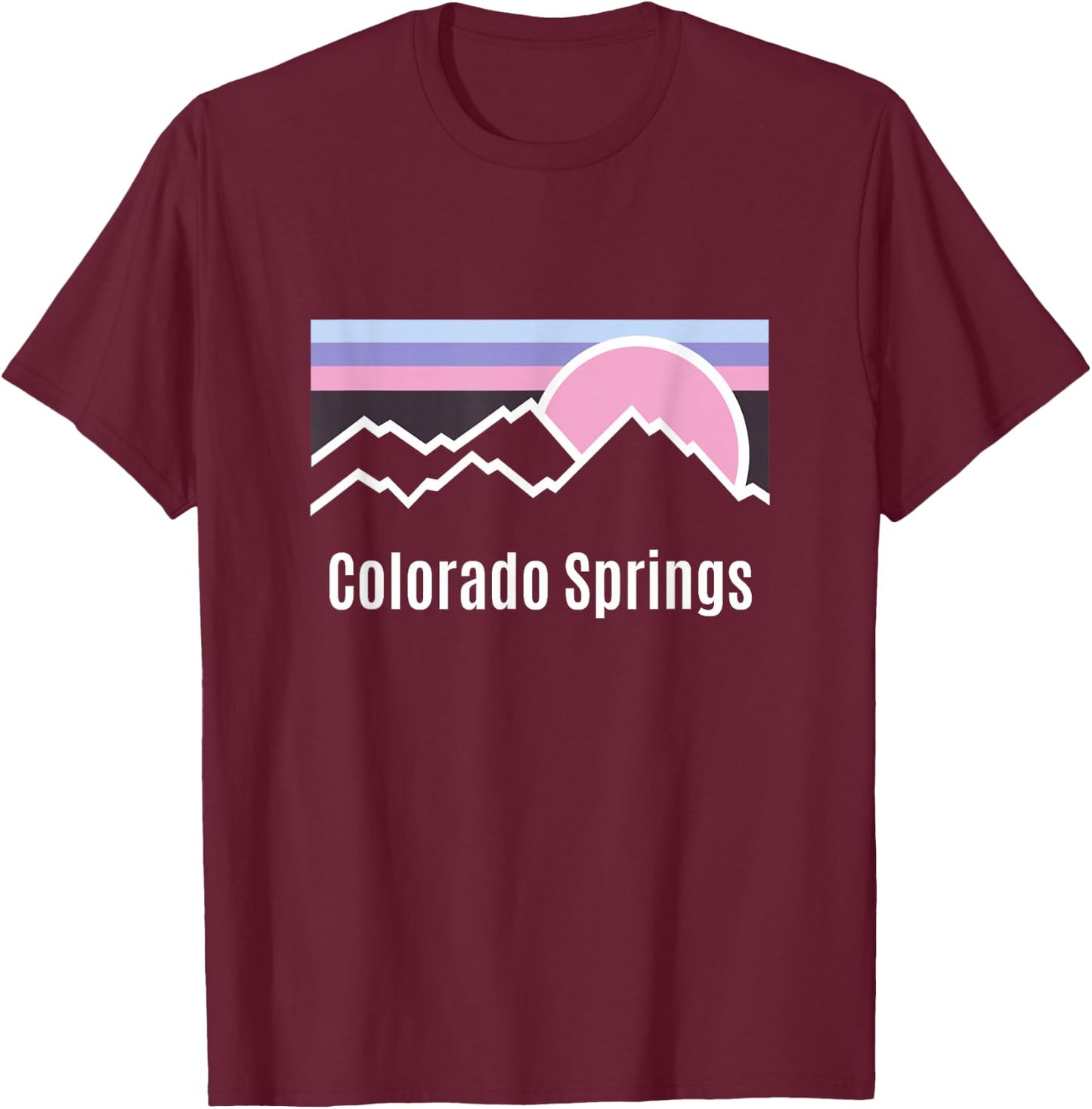 Retro Sun Mountains Colorado Springs Souvenir Kids T-Shirt - T-Shirt | Maroon