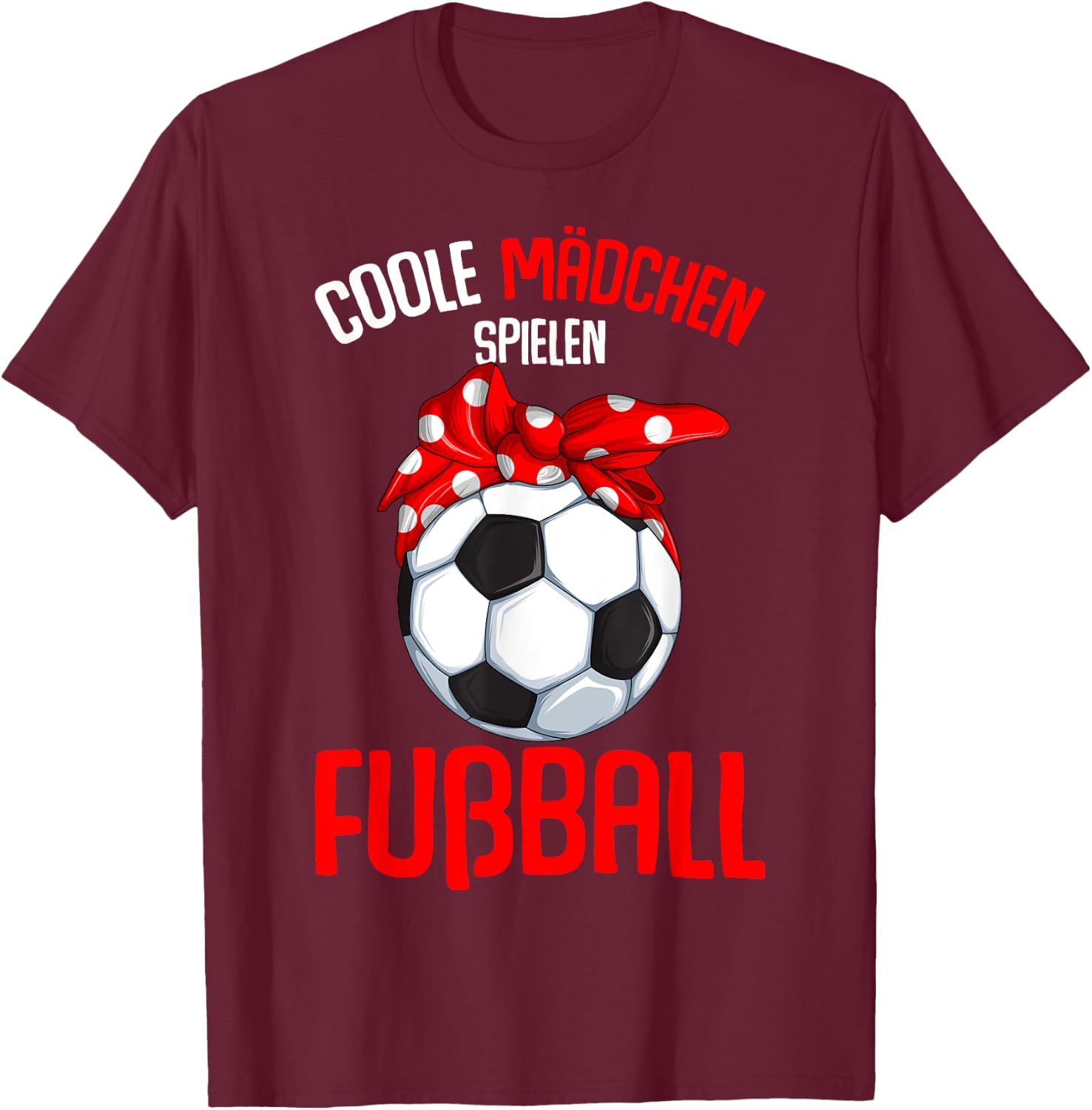 Cool Girls' Football Football Children's , black, s T-Shirt - T-Shirt | Maroon
