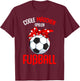 Cool Girls' Football Football Children's , black, s T-Shirt - T-Shirt | Maroon