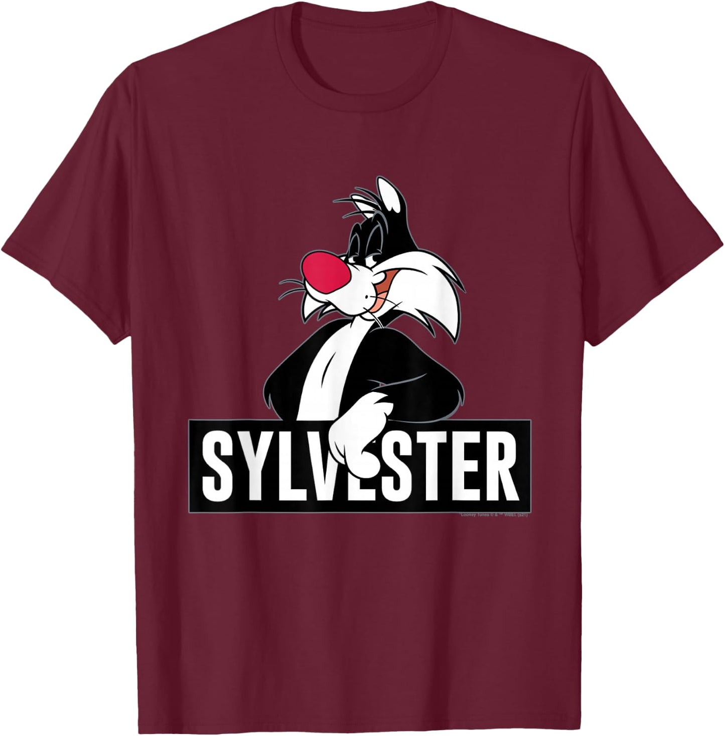 Looney Tunes Sylvester T-Shirt - T-Shirt | Maroon