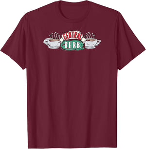 Friends Central Perk Logo Sketch TV Show T-Shirt - T-Shirt | Maroon