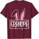 Funny Grandpa Bunny Happy Easter Family Matching T-Shirt - T-Shirt | Maroon