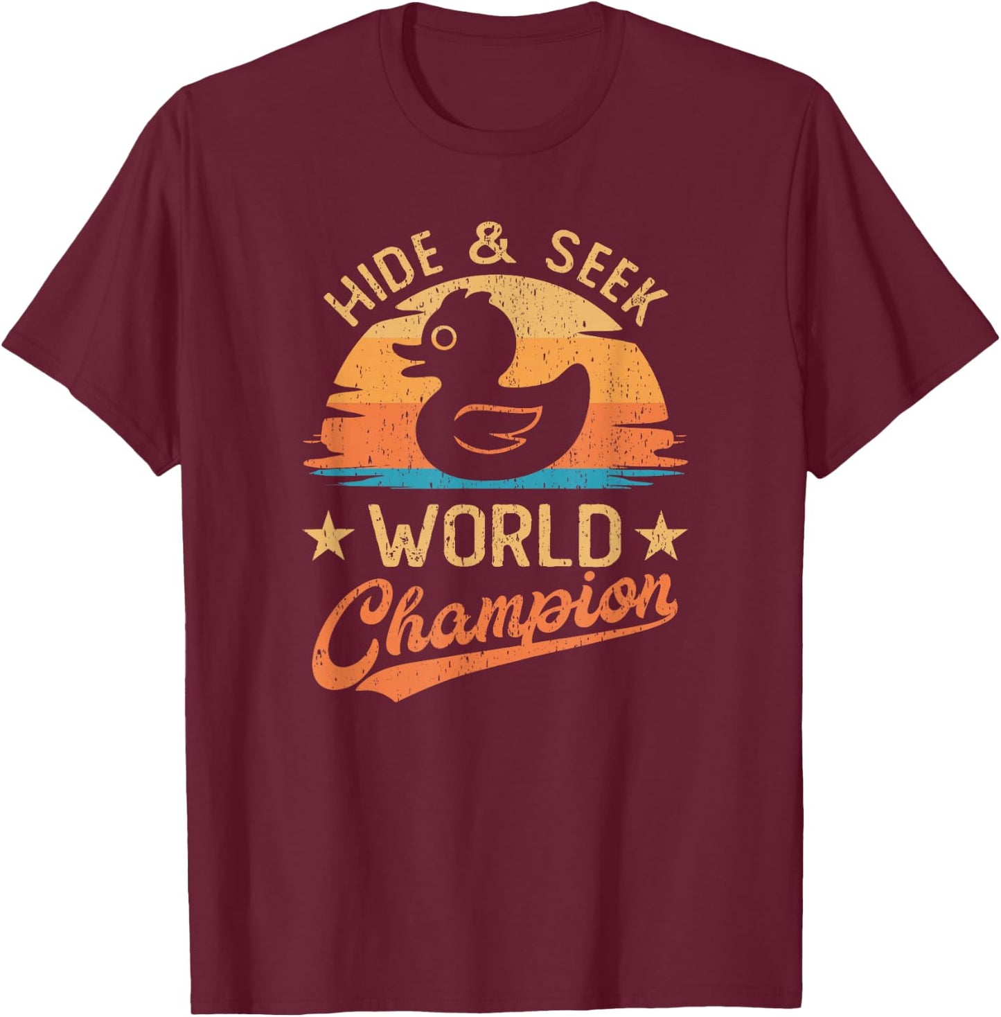 Cruise Duck Hide And Seek Champion Funny Family Cruising T-Shirt - T-Shirt | Maroon