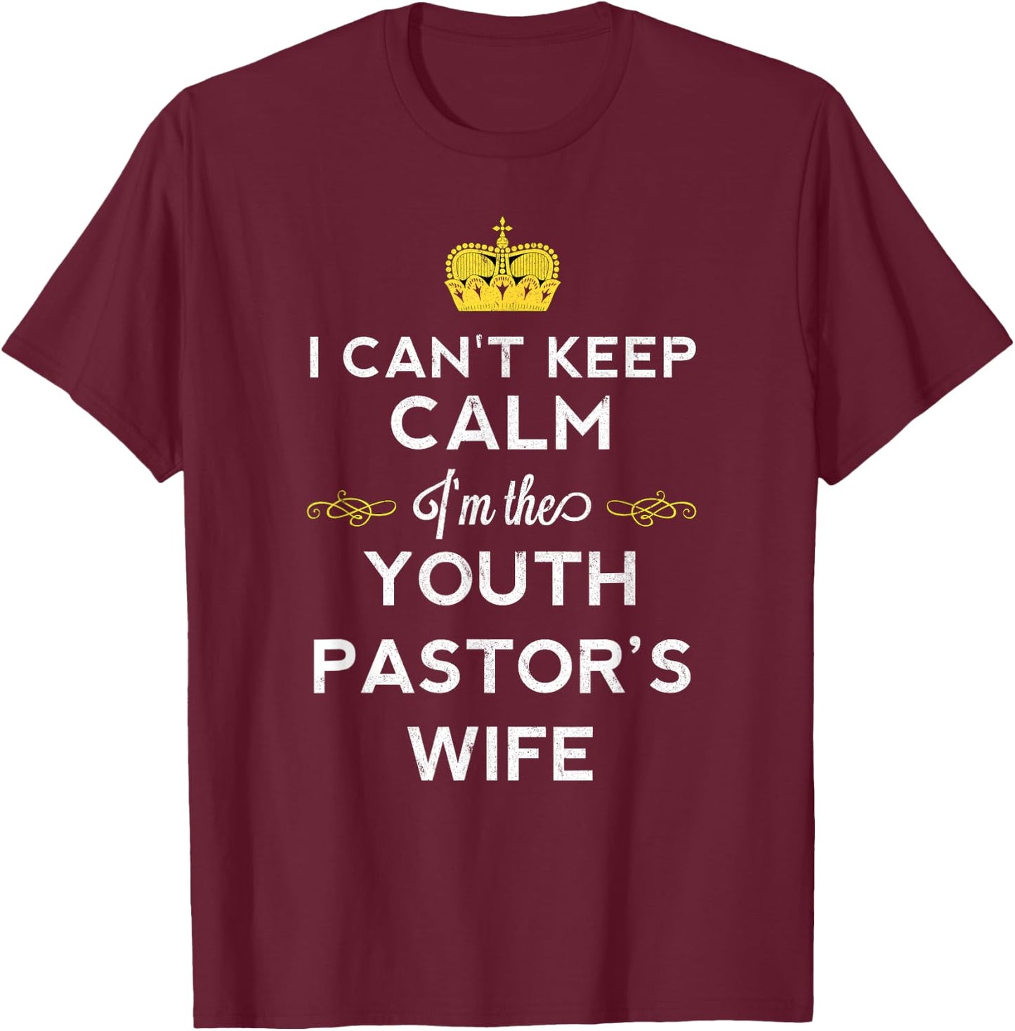 Youth Pastor Wife Shirt Pastor Wife Appreciation Shirt Gift T-Shirt - T-Shirt | Maroon