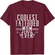 Inked Mama Mom Leopard Tattooed Mom Temporary Tattoos T-Shirt - T-Shirt | Maroon