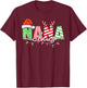 Nana Claus Xmas Christmas Lights Pajama Family Matching T-Shirt - T-Shirt | Maroon