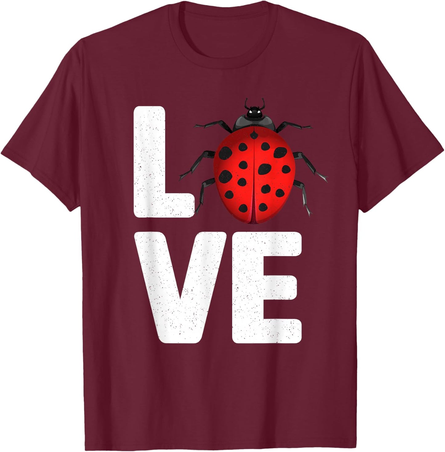 Cute Ladybug Art Women Kids Insect Bug Ladybug Lover T-Shirt - T-Shirt | Maroon