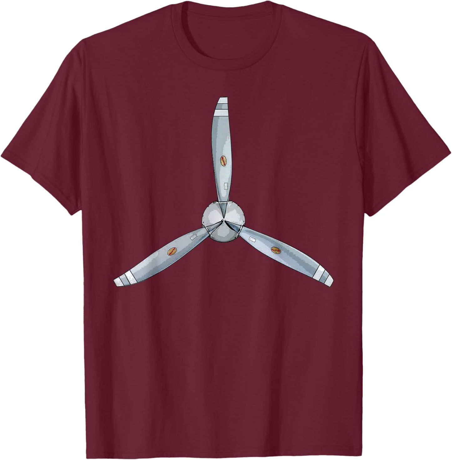 Aircraft Propeller Pilot airplane prop aviation T-Shirt - T-Shirt | Maroon