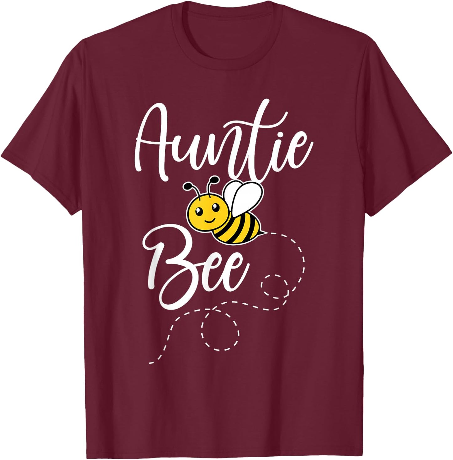 Auntie Of The Bee Day Girl Hive Family Matching Birthday T-Shirt - T-Shirt | Maroon