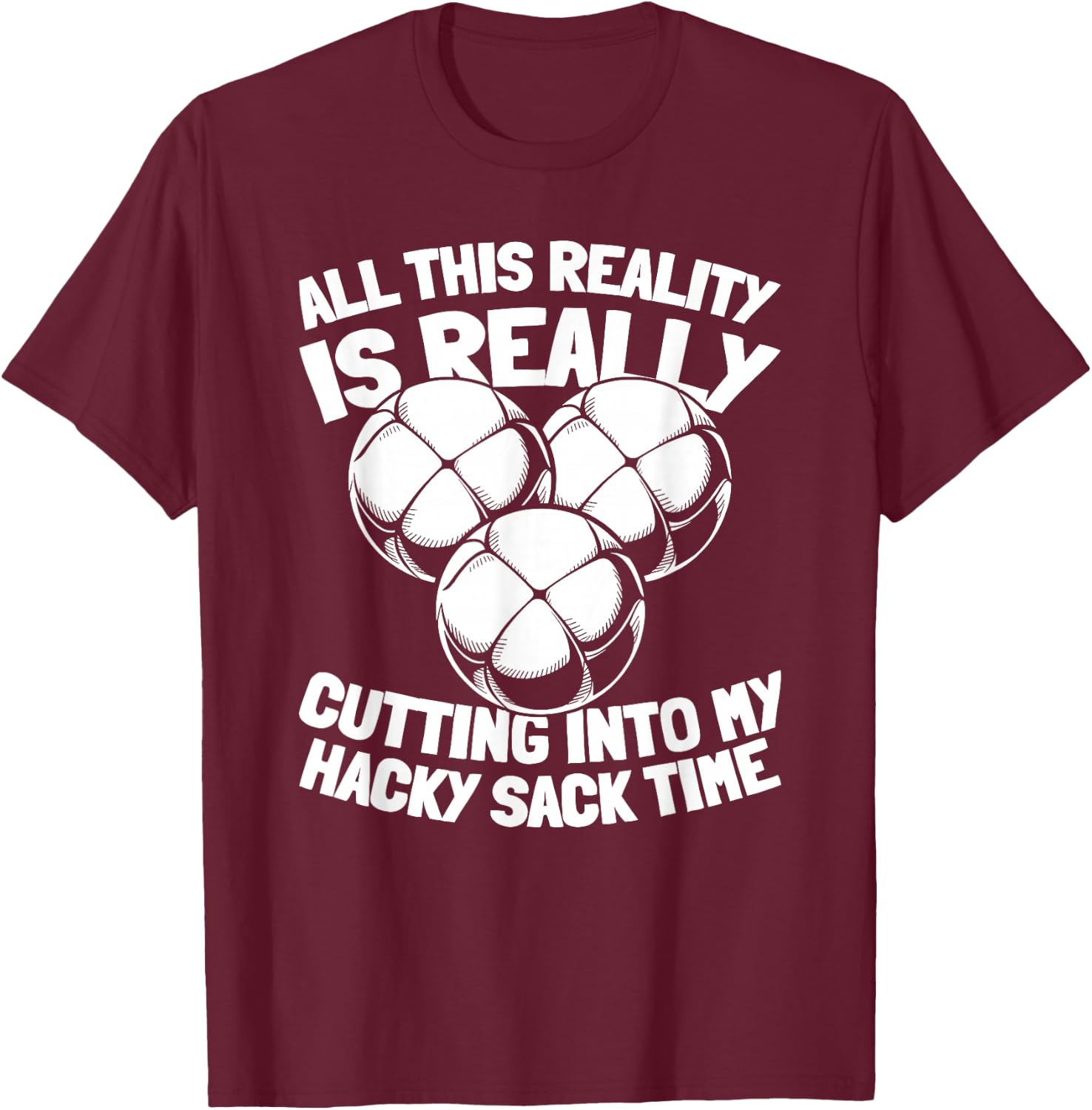 Recreation Footbag - Coordination Hacky Sack T-Shirt - T-Shirt | Maroon