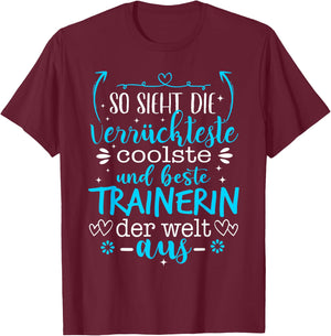 Beste Trainerin der Welt Trainer T-Shirt - T-Shirt | Maroon