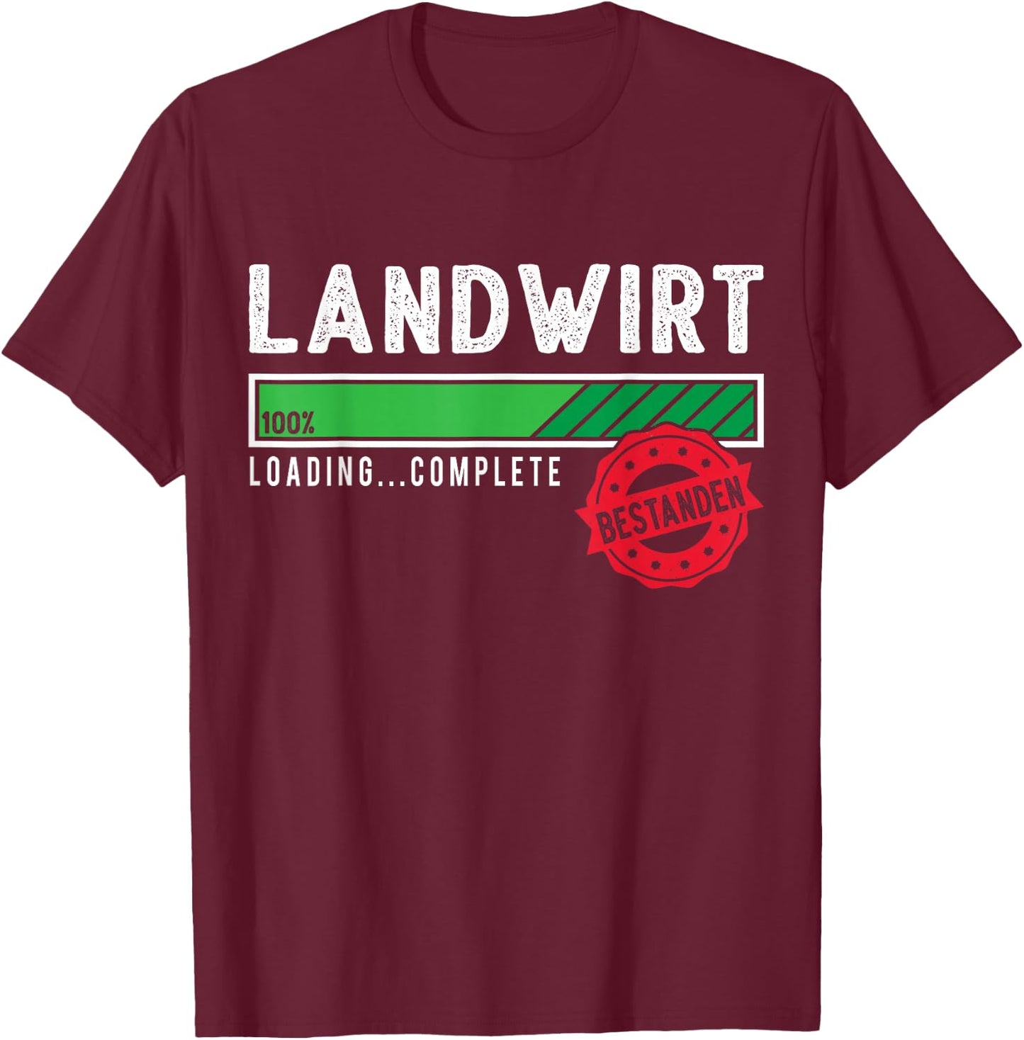 Landwirt Ausbildung Prüfung Bestanden T-Shirt - T-Shirt | Maroon