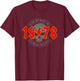 1978 Jahrgang Geburtstag Rock and Roll Heavy Metal T-Shirt - T-Shirt | Maroon