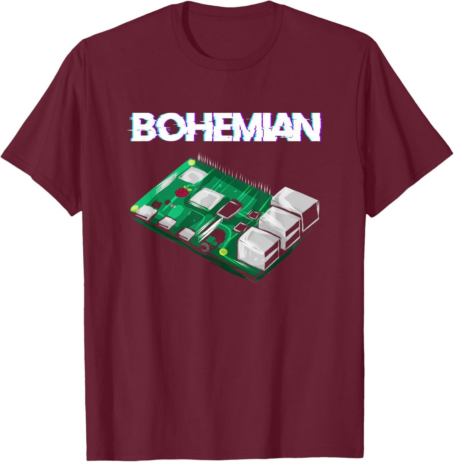 Bohemian Raspberry Computer Scientist Programmer Pi Gift T-Shirt - T-Shirt | Maroon