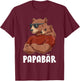 Dad Bear Father Daughter Son Dad Partner Look Father's Day T-Shirt - T-Shirt | Maroon