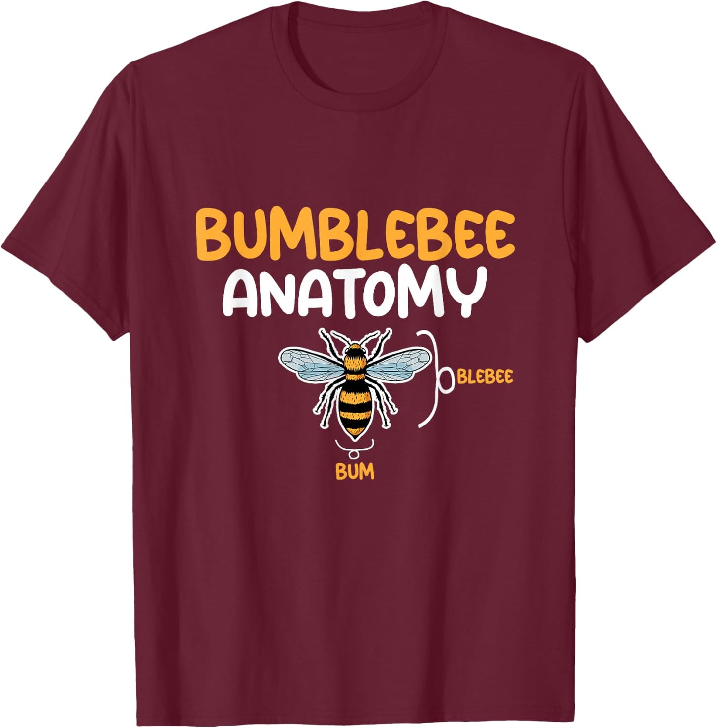 Bumblebee anatomy T-Shirt - T-Shirt | Maroon