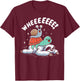 Sloth Snail Turtle Wheeee! Funny Slow Animals T-Shirt - T-Shirt | Maroon