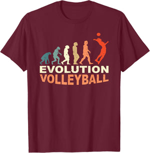 Volleyball Evolution Trainer Ball Sport Volleyball Player T-Shirt - T-Shirt | Maroon