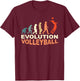 Volleyball Evolution Trainer Ball Sport Volleyball Player T-Shirt - T-Shirt | Maroon