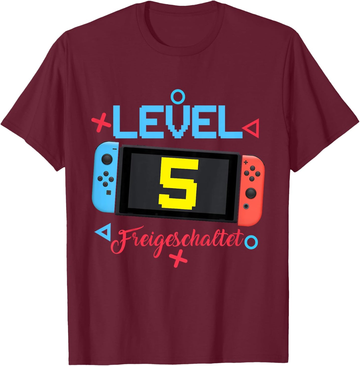 Kinder 5th Birthday Gifts Boy Girl Level 5 Freigeschaltet 2018 Gift T-Shirt - T-Shirt | Maroon