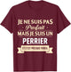 Gift Humor Perrier Last Name , Black, S T-Shirt - T-Shirt | Maroon
