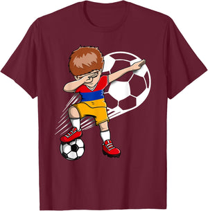 Dabbing Soccer Boy - Armenia Jersey Armenian Football Fans T-Shirt - T-Shirt | Maroon